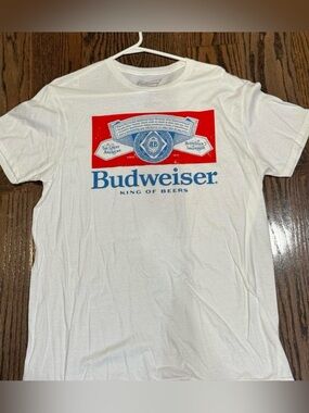 Budweiser shirt white BRAND NEW SIZE LARGE